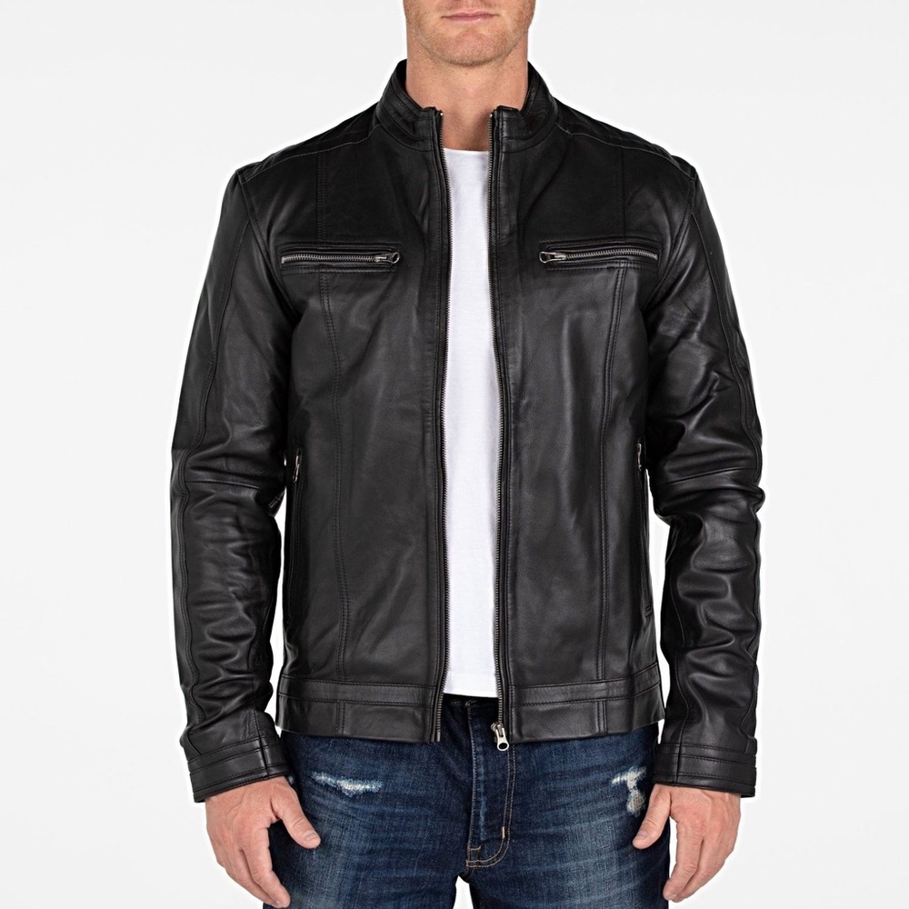 Genuine lambskin leather jacket